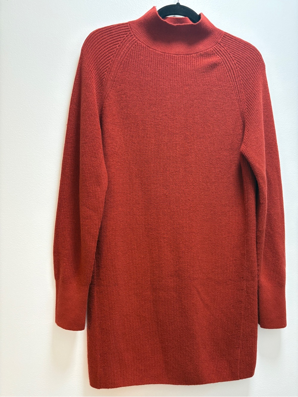 lululemon athletica Long Sleeve Mock Neck Dress in Brick Red Cabincore